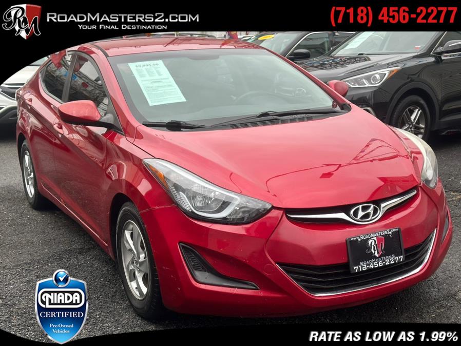 2014 Hyundai Elantra 4dr Sdn Auto SE (Ulsan Plant), available for sale in Middle Village, New York | Road Masters II INC. Middle Village, New York