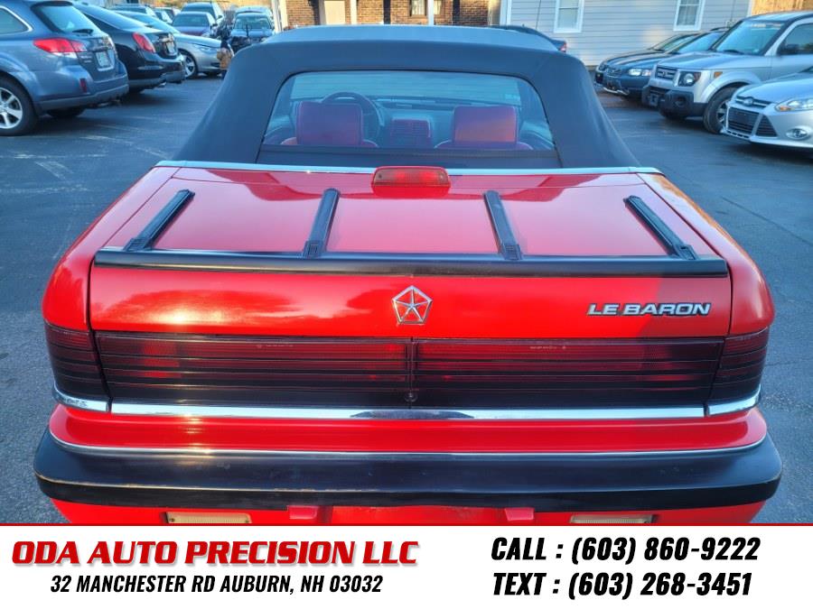 1990 Chrysler Lebaron 2dr Convertible GT, available for sale in Auburn, New Hampshire | ODA Auto Precision LLC. Auburn, New Hampshire 1990 Chrysler Lebaron 2dr Convertible GT, available for sale in Auburn, New Hampshire | ODA Auto Precision LLC. Auburn, New Hampshire