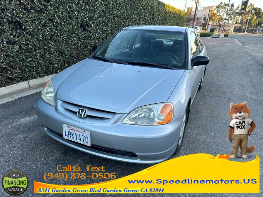 2001 Honda Civic 2dr Cpe LX Auto w/Side Airbags, available for sale in Garden Grove, California | Speedline Motors. Garden Grove, California