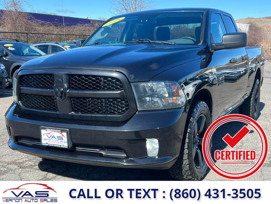 2018 Ram 1500 Express 4x4 Quad Cab 6''4" Box, available for sale in Manchester, Connecticut | Vernon Auto Sale & Service. Manchester, Connecticut