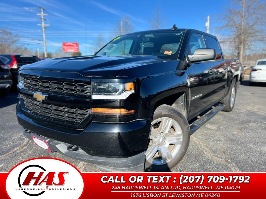 2018 Chevrolet Silverado 1500 4WD Crew Cab 143.5" Custom, available for sale in Harpswell, Maine | Harpswell Auto Sales Inc. Harpswell, Maine