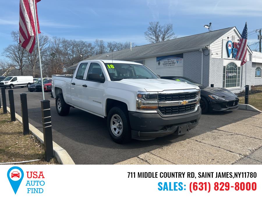 2018 Chevrolet Silverado 1500 4WD Double Cab 143.5" Work Truck, available for sale in Saint James, New York | USA Auto Find. Saint James, New York