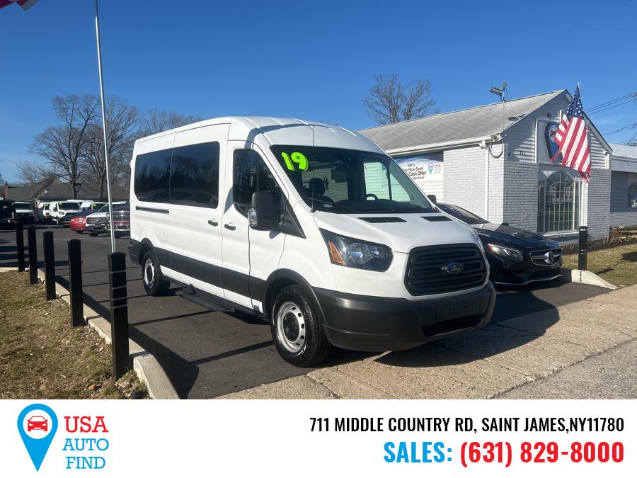 2019 Ford Transit Passenger Wagon T-350 148" Med Roof XL Sliding RH Dr, available for sale in Saint James, New York | USA Auto Find. Saint James, New York