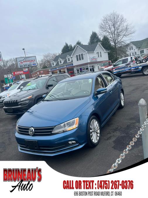 2015 Volkswagen Jetta Sedan 4dr Auto 1.8T SE w/Connectivity/Navigation PZEV, available for sale in Milford, Connecticut | Bruneau's Auto Inc. Milford, Connecticut