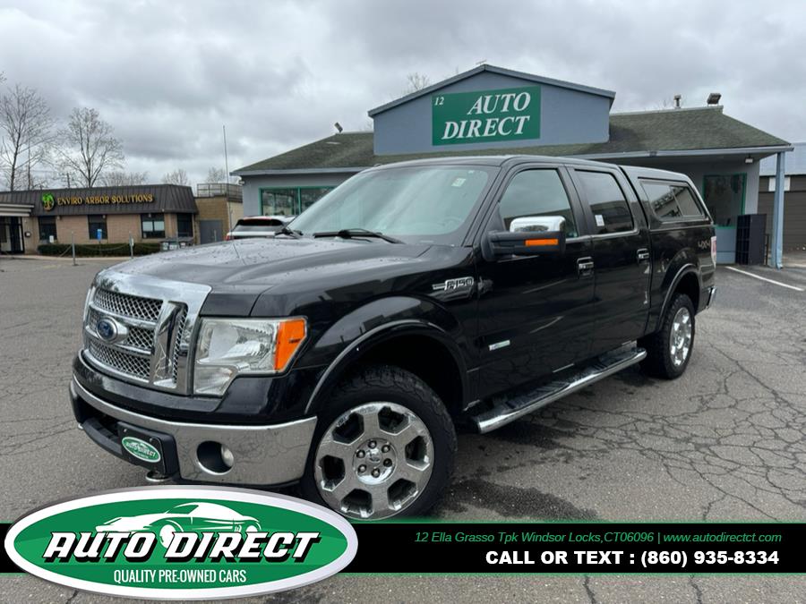 2012 Ford F-150 4WD SuperCrew 145" Lariat, available for sale in Windsor Locks, Connecticut | Auto Direct LLC. Windsor Locks, Connecticut