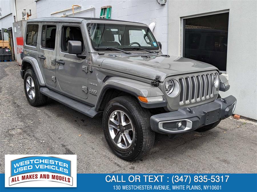 2021 Jeep Wrangler Unlimited Sahara, available for sale in White Plains, New York | Apex Westchester Used Vehicles. White Plains, New York