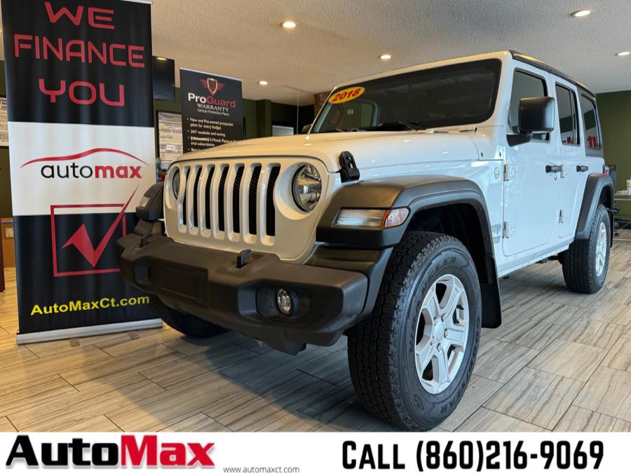 2018 Jeep Wrangler Unlimited Sport 4x4, available for sale in West Hartford, Connecticut | AutoMax. West Hartford, Connecticut