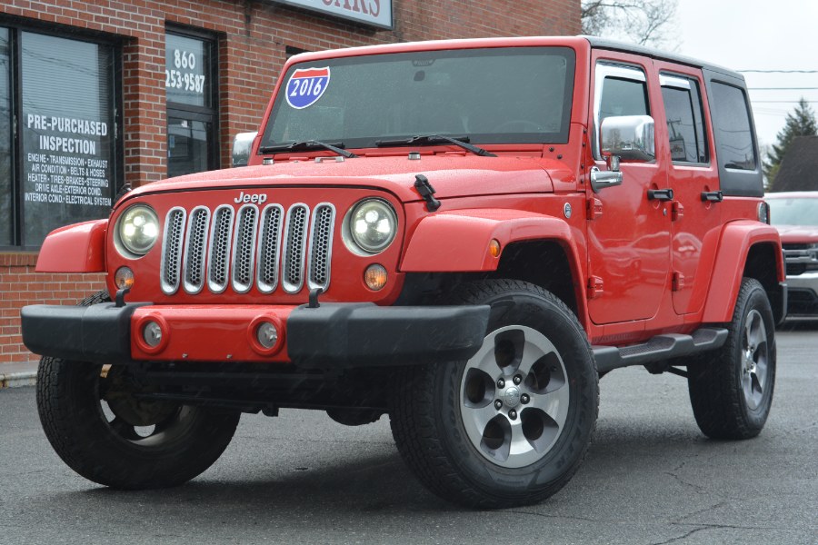 2016 Jeep Wrangler Unlimited 4WD 4dr Sahara, available for sale in ENFIELD, Connecticut | Longmeadow Motor Cars. ENFIELD, Connecticut