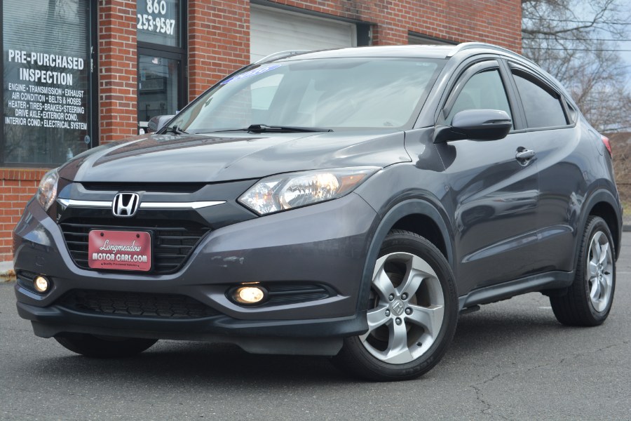 2016 Honda HR-V AWD 4dr CVT EX-L w/Navi, available for sale in ENFIELD, Connecticut | Longmeadow Motor Cars. ENFIELD, Connecticut