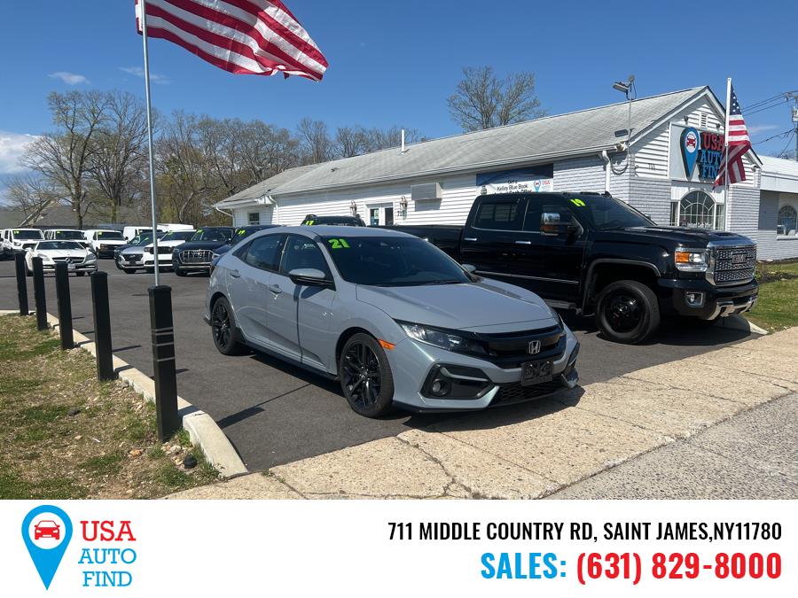 2021 Honda Civic Hatchback Sport CVT, available for sale in Saint James, New York | USA Auto Find. Saint James, New York