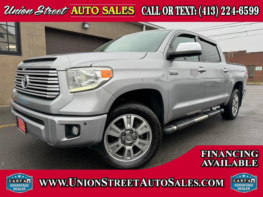 2017 Toyota Tundra 4WD Platinum CrewMax 5.5'' Bed 5.7L (Natl), available for sale in West Springfield, Massachusetts | Union Street Auto Sales. West Springfield, Massachusetts