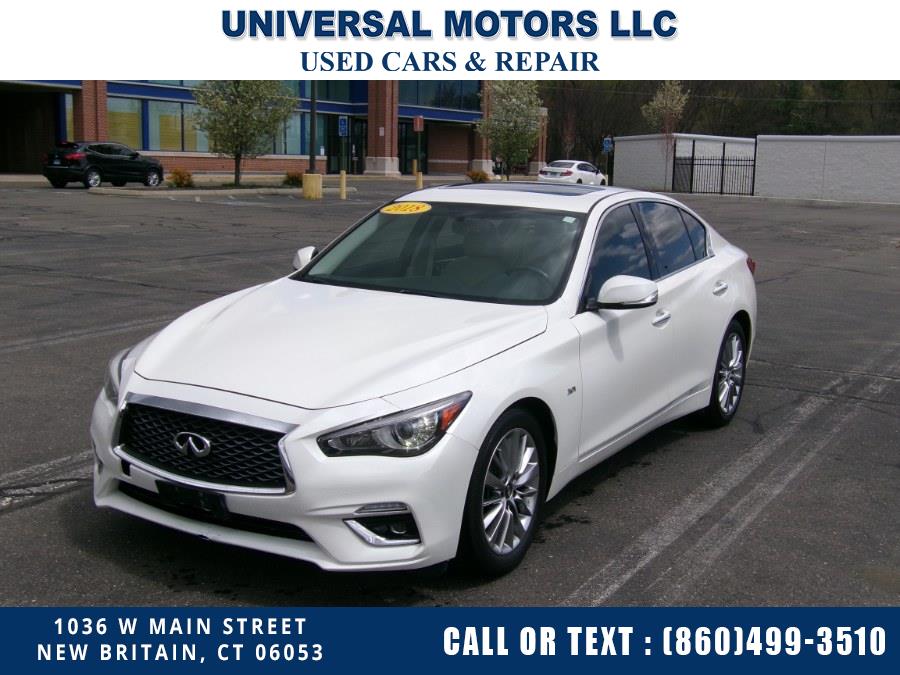 2018 INFINITI Q50 3.0t LUXE AWD, available for sale in New Britain, Connecticut | Universal Motors LLC. New Britain, Connecticut