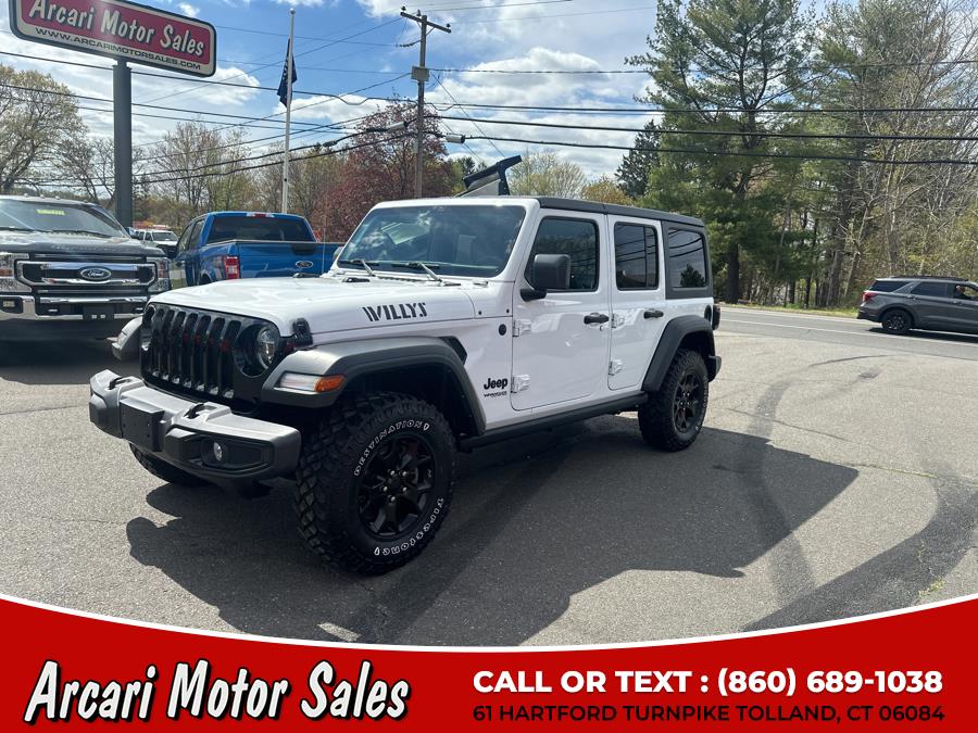 2021 Jeep Wrangler Unlimited Willys 4x4, available for sale in Tolland, Connecticut | Arcari Motor Sales. Tolland, Connecticut