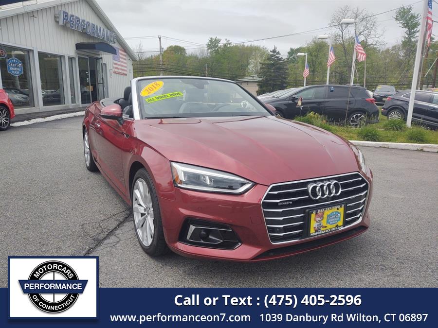 Used 2018 Audi A5 Cabriolet in Wilton, Connecticut | Performance Motor Cars Of Connecticut LLC. Wilton, Connecticut