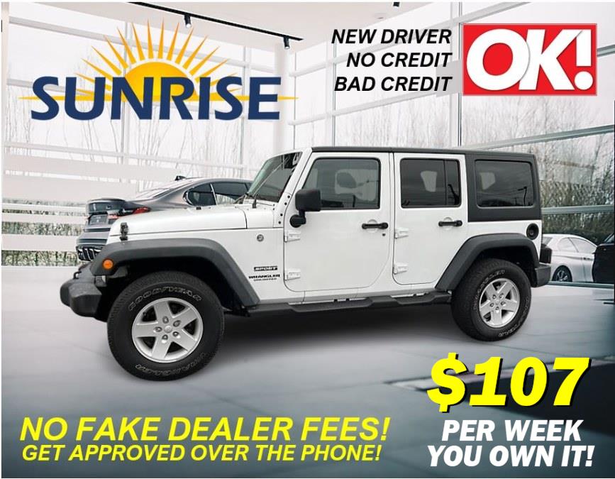 2017 Jeep Wrangler Unlimited Sport. CLEAN CARFAX! 1 OWNER!, available for sale in Elmont, New York | Sunrise of Elmont. Elmont, New York 2017 Jeep Wrangler Unlimited Sport. CLEAN CARFAX! 1 OWNER!, available for sale in Elmont, New York | Sunrise of Elmont. Elmont, New York