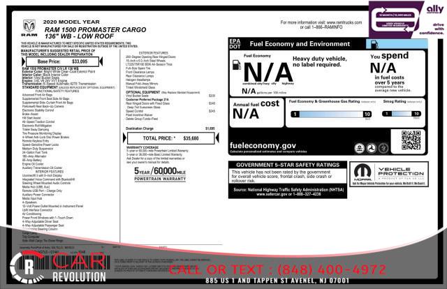 2020 Ram Promaster Cargo Van 1500 LR 136'', available for sale in Avenel, New Jersey | Car Revolution. Avenel, New Jersey 2020 Ram Promaster Cargo Van 1500 LR 136'', available for sale in Avenel, New Jersey | Car Revolution. Avenel, New Jersey