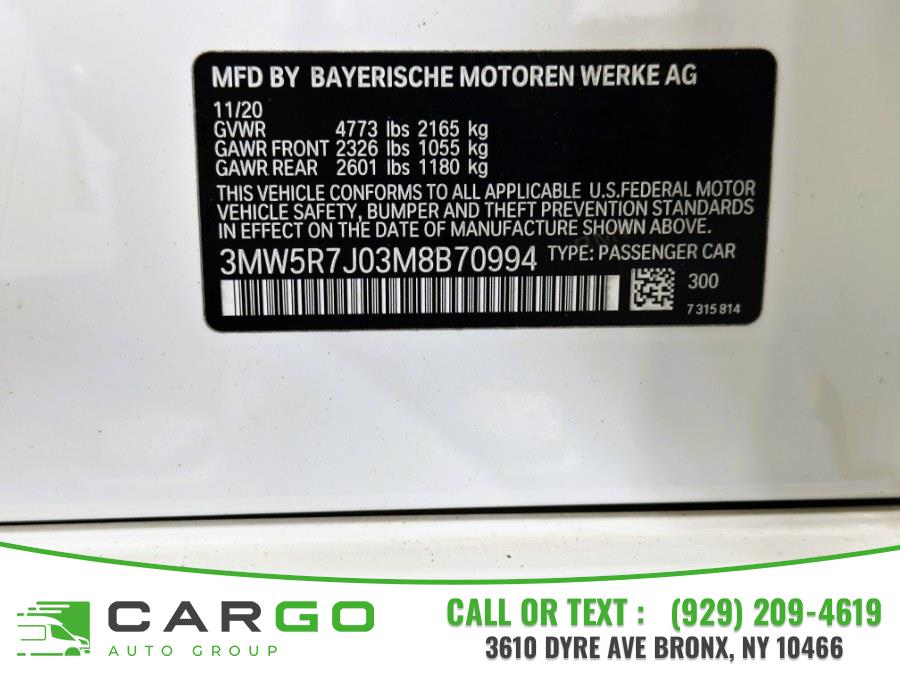 2021 BMW 3 Series 330i xDrive Sedan North America, available for sale in Bronx, New York | Cargo Auto Group LLC. Bronx, New York 2021 BMW 3 Series 330i xDrive Sedan North America, available for sale in Bronx, New York | Cargo Auto Group LLC. Bronx, New York