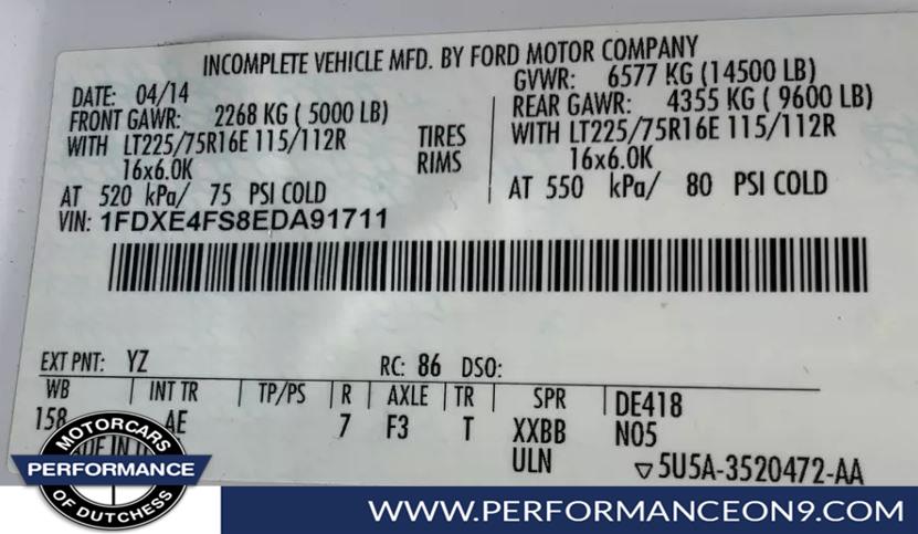 2014 Ford Econoline Commercial Cutaway E-450 Super Duty 158" DRW, available for sale in Wappingers Falls, New York | Performance Motor Cars. Wappingers Falls, New York 2014 Ford Econoline Commercial Cutaway E-450 Super Duty 158" DRW, available for sale in Wappingers Falls, New York | Performance Motor Cars. Wappingers Falls, New York