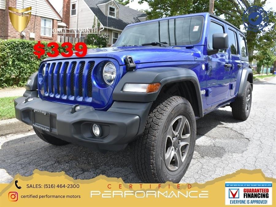 2019 Jeep Wrangler Unlimited Sport S, available for sale in Valley Stream, New York | Certified Performance Motors. Valley Stream, New York