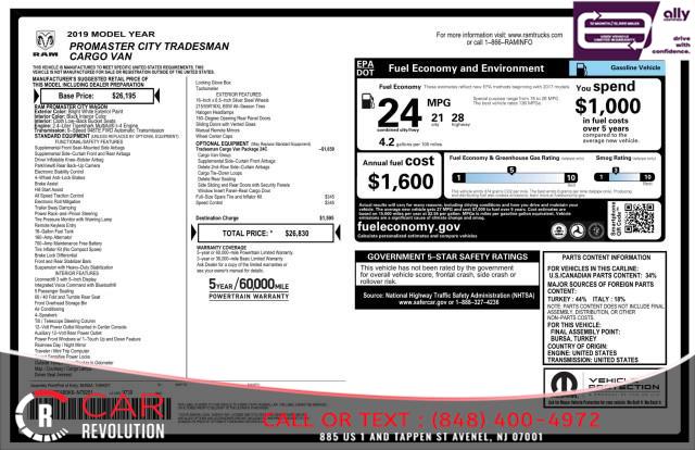 2019 Ram Promaster City Cargo Van Tradesman, available for sale in Avenel, New Jersey | Car Revolution. Avenel, New Jersey 2019 Ram Promaster City Cargo Van Tradesman, available for sale in Avenel, New Jersey | Car Revolution. Avenel, New Jersey