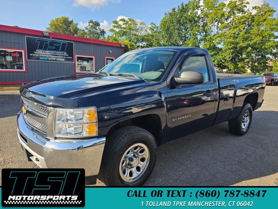 2012 Chevrolet Silverado 1500 4WD Reg Cab 133.0" Work Truck, available for sale in Manchester, Connecticut | TSI Motorsports. Manchester, Connecticut