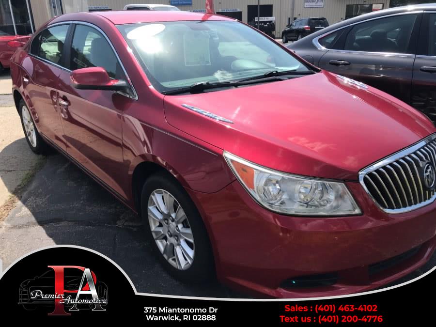 2013 Buick LaCrosse 4dr Sdn Base FWD, available for sale in Warwick, Rhode Island | Premier Automotive Sales. Warwick, Rhode Island 2013 Buick LaCrosse 4dr Sdn Base FWD, available for sale in Warwick, Rhode Island | Premier Automotive Sales. Warwick, Rhode Island