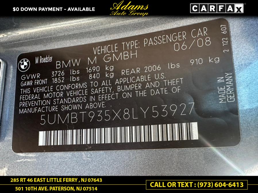 2008 BMW Z4 2dr Roadster M, available for sale in Paterson, New Jersey | Adams Auto Group. Paterson, New Jersey 2008 BMW Z4 2dr Roadster M, available for sale in Paterson, New Jersey | Adams Auto Group. Paterson, New Jersey