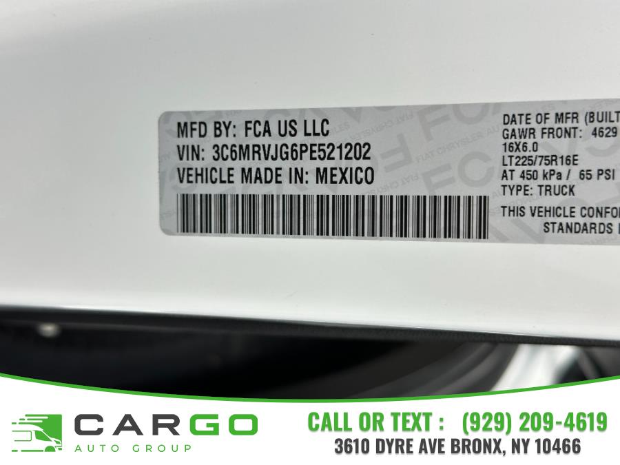 2023 Ram ProMaster Cargo Van 3500 High Roof 159" WB EXT, available for sale in Bronx, New York | Cargo Auto Group LLC. Bronx, New York 2023 Ram ProMaster Cargo Van 3500 High Roof 159" WB EXT, available for sale in Bronx, New York | Cargo Auto Group LLC. Bronx, New York