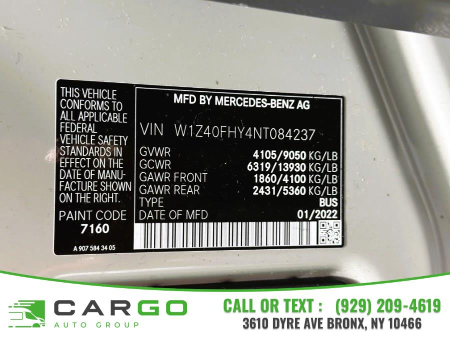 2022 Mercedes-Benz Sprinter Passenger Van 2500 Standard Roof I4 Gas 144" RWD, available for sale in Bronx, New York | Cargo Auto Group LLC. Bronx, New York 2022 Mercedes-Benz Sprinter Passenger Van 2500 Standard Roof I4 Gas 144" RWD, available for sale in Bronx, New York | Cargo Auto Group LLC. Bronx, New York