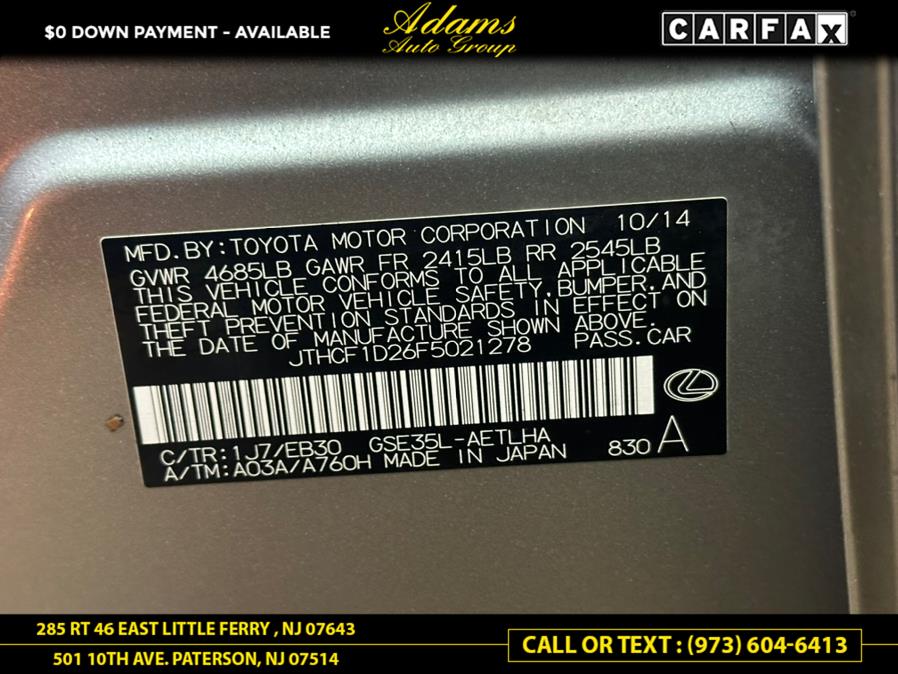 2015 Lexus IS 250 4dr Sport Sdn AWD, available for sale in Paterson, New Jersey | Adams Auto Group. Paterson, New Jersey 2015 Lexus IS 250 4dr Sport Sdn AWD, available for sale in Paterson, New Jersey | Adams Auto Group. Paterson, New Jersey