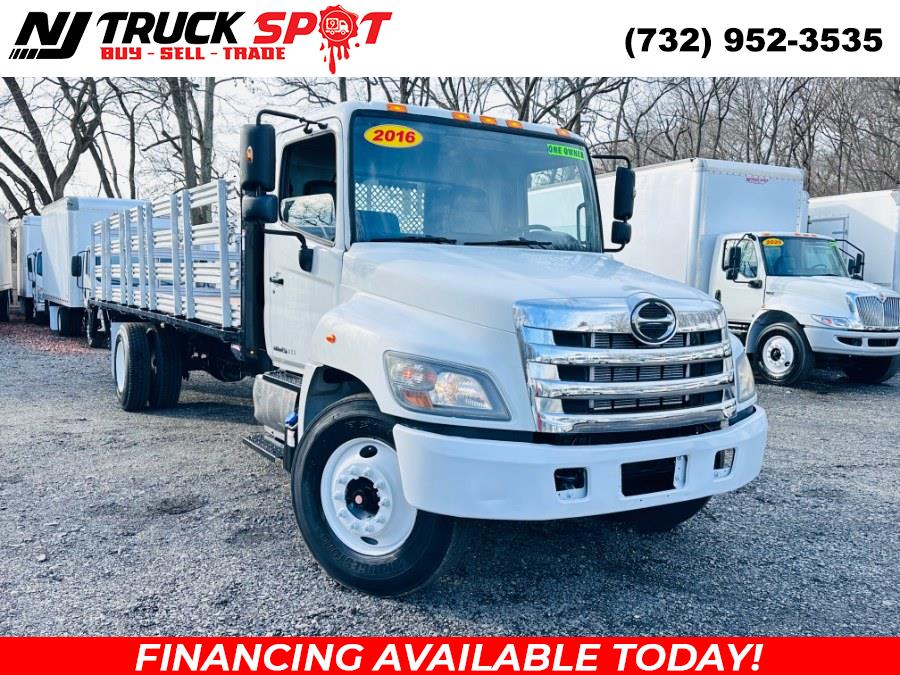 2016 HINO 268 LOW MILES FLAT BED STAKE BODY + LIFT GATE + NO CDL, available for sale in South Amboy, New Jersey | NJ Truck Spot. South Amboy, New Jersey