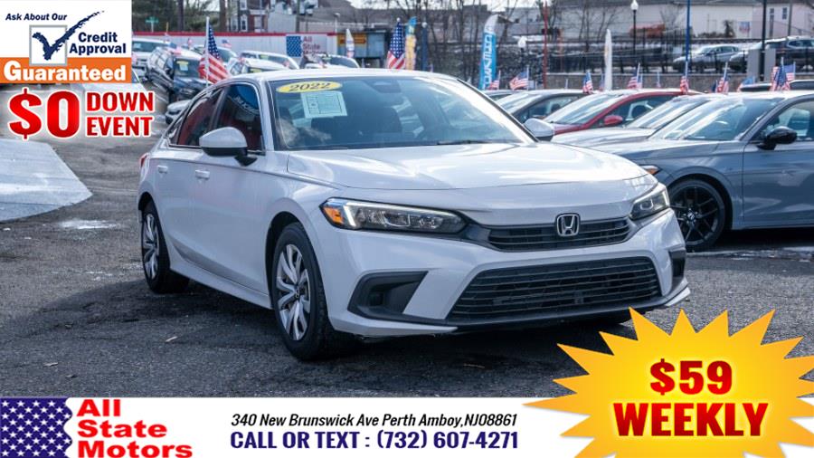 2022 Honda Civic Sedan LX CVT, available for sale in Perth Amboy, New Jersey | All State Motor Inc. Perth Amboy, New Jersey 2022 Honda Civic Sedan LX CVT, available for sale in Perth Amboy, New Jersey | All State Motor Inc. Perth Amboy, New Jersey