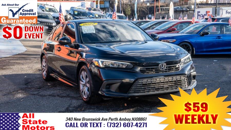 2022 Honda Civic Sedan LX CVT, available for sale in Perth Amboy, New Jersey | All State Motor Inc. Perth Amboy, New Jersey 2022 Honda Civic Sedan LX CVT, available for sale in Perth Amboy, New Jersey | All State Motor Inc. Perth Amboy, New Jersey