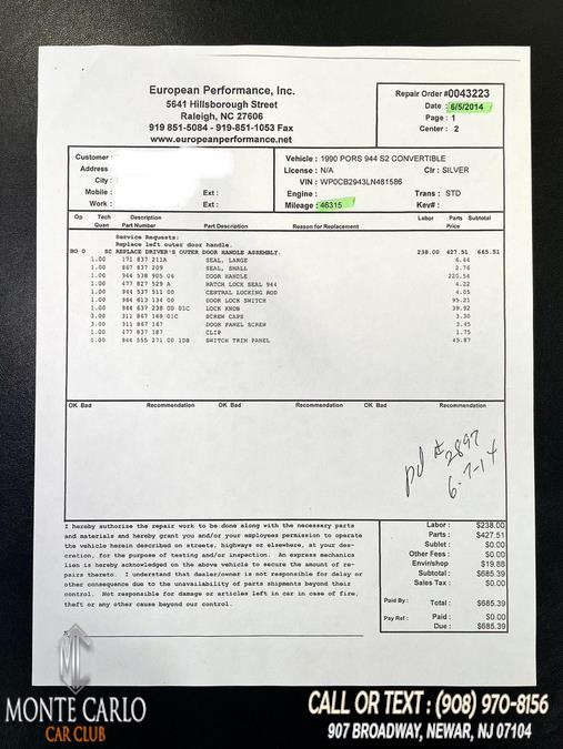 1990 Porsche 944 S2 2dr Coupe Cabriolet, available for sale in Newark, New Jersey | Monte Carlo Car Club llc. Newark, New Jersey 1990 Porsche 944 S2 2dr Coupe Cabriolet, available for sale in Newark, New Jersey | Monte Carlo Car Club llc. Newark, New Jersey