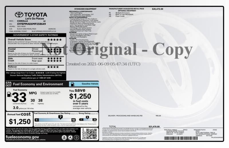 2021 Toyota Corolla LE CVT, available for sale in Maple Shade, New Jersey | Car Revolution. Maple Shade, New Jersey 2021 Toyota Corolla LE CVT, available for sale in Maple Shade, New Jersey | Car Revolution. Maple Shade, New Jersey