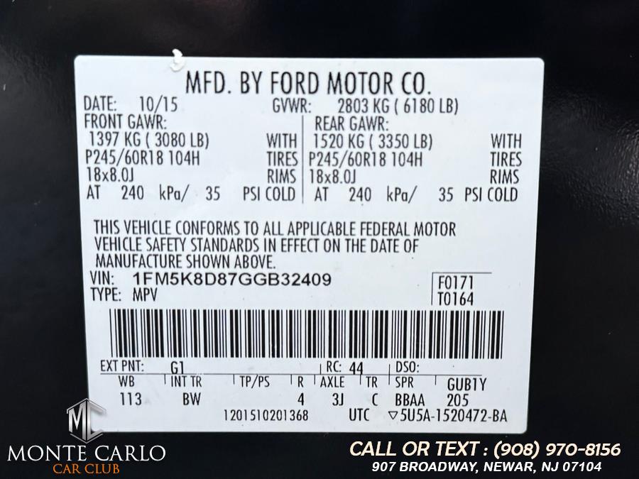2016 Ford Explorer 4WD 4dr XLT, available for sale in Newark, New Jersey | Monte Carlo Car Club llc. Newark, New Jersey 2016 Ford Explorer 4WD 4dr XLT, available for sale in Newark, New Jersey | Monte Carlo Car Club llc. Newark, New Jersey
