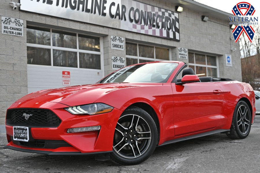 2022 Ford Mustang EcoBoost Premium Convertible, available for sale in Waterbury, Connecticut | Highline Car Connection. Waterbury, Connecticut