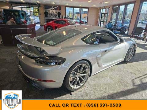 2023 Porsche 718 Cayman GT4 Coupe, available for sale in Delran, New Jersey | Auto World.com Inc. Delran, New Jersey 2023 Porsche 718 Cayman GT4 Coupe, available for sale in Delran, New Jersey | Auto World.com Inc. Delran, New Jersey