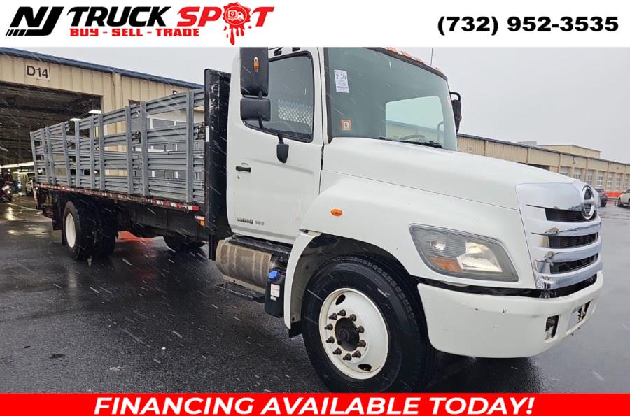 2017 Hino 268 24FT FLAT BED + LIFT GATE STAKE RACK BODY, available for sale in South Amboy, New Jersey | NJ Truck Spot. South Amboy, New Jersey