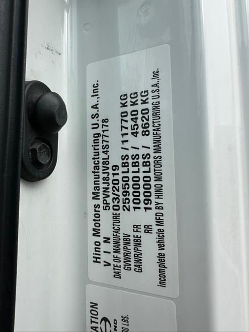 2020 Hino 268A 26FT MORGAN BOX/SIDE DOOR/MAXON LIFTGATE NON CDL, available for sale in Paterson, New Jersey | Speedway Commercial Motors LLC. Paterson, New Jersey 2020 Hino 268A 26FT MORGAN BOX/SIDE DOOR/MAXON LIFTGATE NON CDL, available for sale in Paterson, New Jersey | Speedway Commercial Motors LLC. Paterson, New Jersey