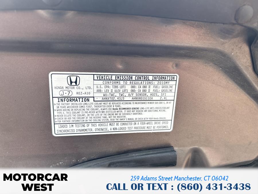 2010 Honda CR-V 4WD 5dr EX-L, available for sale in Manchester, Connecticut | Motorcar West. Manchester, Connecticut 2010 Honda CR-V 4WD 5dr EX-L, available for sale in Manchester, Connecticut | Motorcar West. Manchester, Connecticut