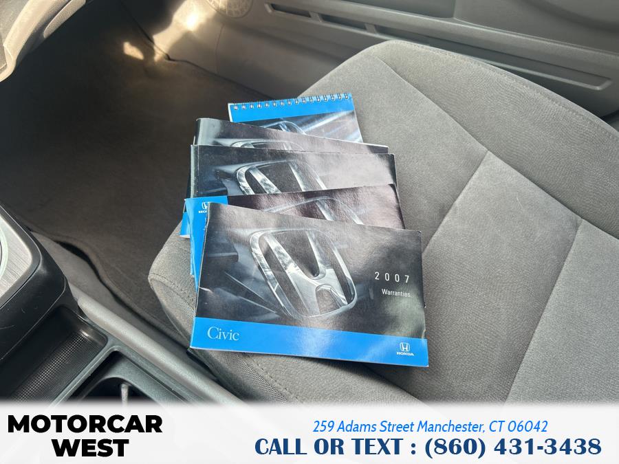 2007 Honda Civic Sdn 4dr AT LX, available for sale in Manchester, Connecticut | Motorcar West. Manchester, Connecticut 2007 Honda Civic Sdn 4dr AT LX, available for sale in Manchester, Connecticut | Motorcar West. Manchester, Connecticut
