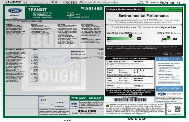 2021 Ford Transit-250 Mr 148 Rwd Cargo Van , available for sale in Maple Shade, New Jersey | Car Revolution. Maple Shade, New Jersey 2021 Ford Transit-250 Mr 148 Rwd Cargo Van , available for sale in Maple Shade, New Jersey | Car Revolution. Maple Shade, New Jersey