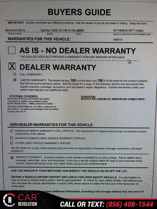 2023 Mercedes-benz Sprinter 3500 Xd Hr I4 Diesel 170 , available for sale in Maple Shade, New Jersey | Car Revolution. Maple Shade, New Jersey 2023 Mercedes-benz Sprinter 3500 Xd Hr I4 Diesel 170 , available for sale in Maple Shade, New Jersey | Car Revolution. Maple Shade, New Jersey