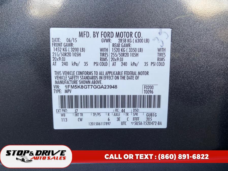 2016 Ford Explorer 4WD 4dr Sport, available for sale in East Windsor, Connecticut | Stop & Drive Auto Sales. East Windsor, Connecticut 2016 Ford Explorer 4WD 4dr Sport, available for sale in East Windsor, Connecticut | Stop & Drive Auto Sales. East Windsor, Connecticut