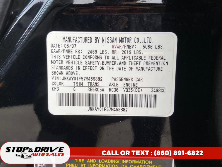 2007 Infiniti M35 4dr Sdn x AWD, available for sale in East Windsor, Connecticut | Stop & Drive Auto Sales. East Windsor, Connecticut 2007 Infiniti M35 4dr Sdn x AWD, available for sale in East Windsor, Connecticut | Stop & Drive Auto Sales. East Windsor, Connecticut