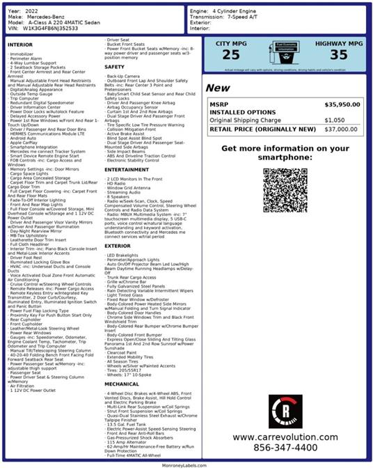 2022 Mercedes-benz A-class A 220 4MATIC Sedan, available for sale in Maple Shade, New Jersey | Car Revolution. Maple Shade, New Jersey 2022 Mercedes-benz A-class A 220 4MATIC Sedan, available for sale in Maple Shade, New Jersey | Car Revolution. Maple Shade, New Jersey