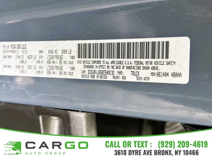 2019 Ram ProMaster Cargo Van 3500 High Roof 159" WB EXT, available for sale in Bronx, New York | Cargo Auto Group LLC. Bronx, New York 2019 Ram ProMaster Cargo Van 3500 High Roof 159" WB EXT, available for sale in Bronx, New York | Cargo Auto Group LLC. Bronx, New York