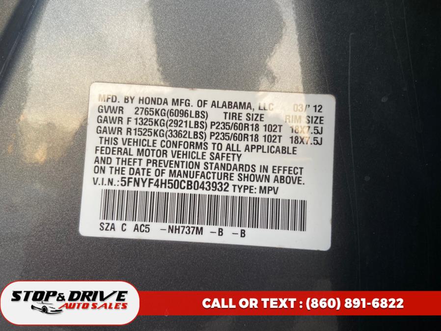 2012 Honda Pilot 4WD 4dr EX-L, available for sale in East Windsor, Connecticut | Stop & Drive Auto Sales. East Windsor, Connecticut 2012 Honda Pilot 4WD 4dr EX-L, available for sale in East Windsor, Connecticut | Stop & Drive Auto Sales. East Windsor, Connecticut