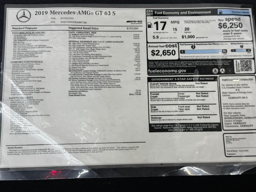 2019 Mercedes-Benz AMG GT AMG GT 63 S 4-Door Coupe, available for sale in North Miami, Florida | Bal Harbour Motor Group. North Miami, Florida 2019 Mercedes-Benz AMG GT AMG GT 63 S 4-Door Coupe, available for sale in North Miami, Florida | Bal Harbour Motor Group. North Miami, Florida